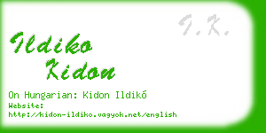 ildiko kidon business card